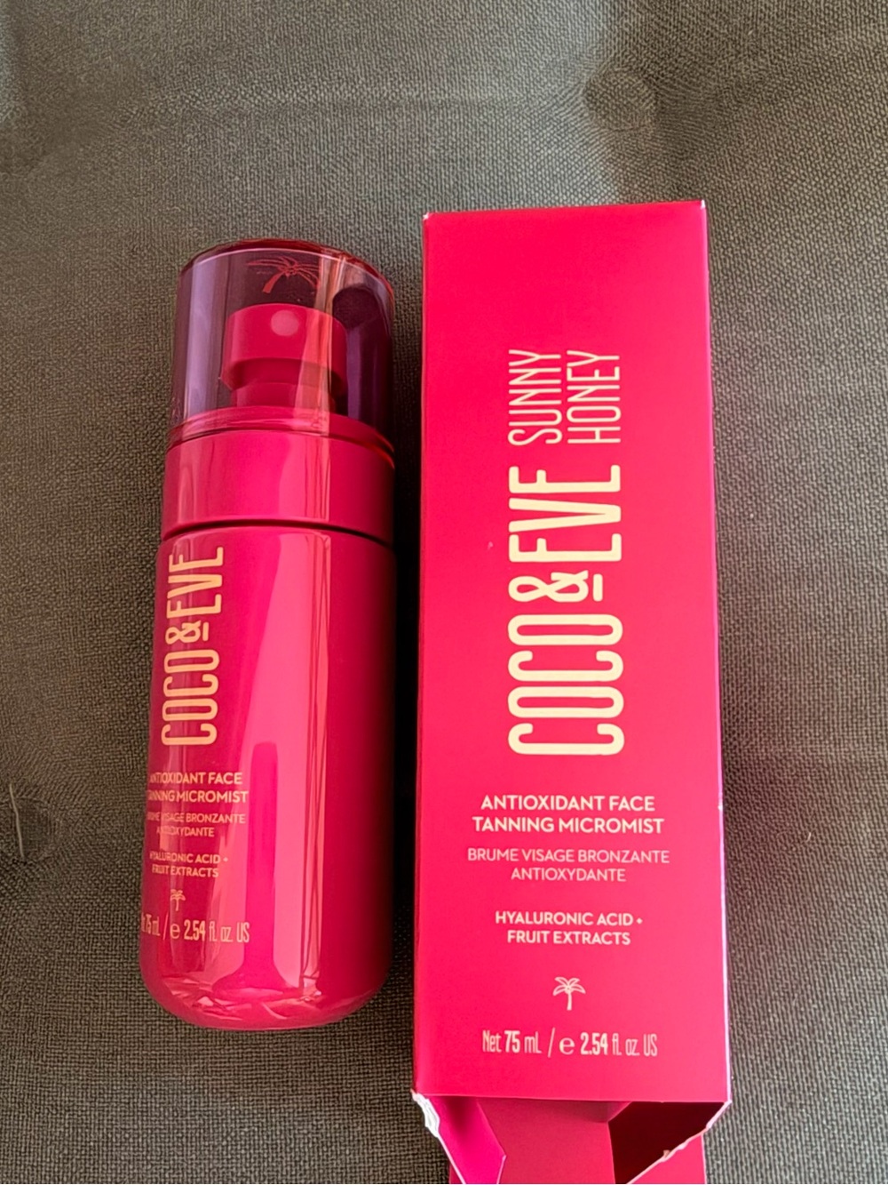 COCO & EVE Sunny Honey Antioxidant Face Tanning Micromist - BNIB 75ml/2.54 fl Oz